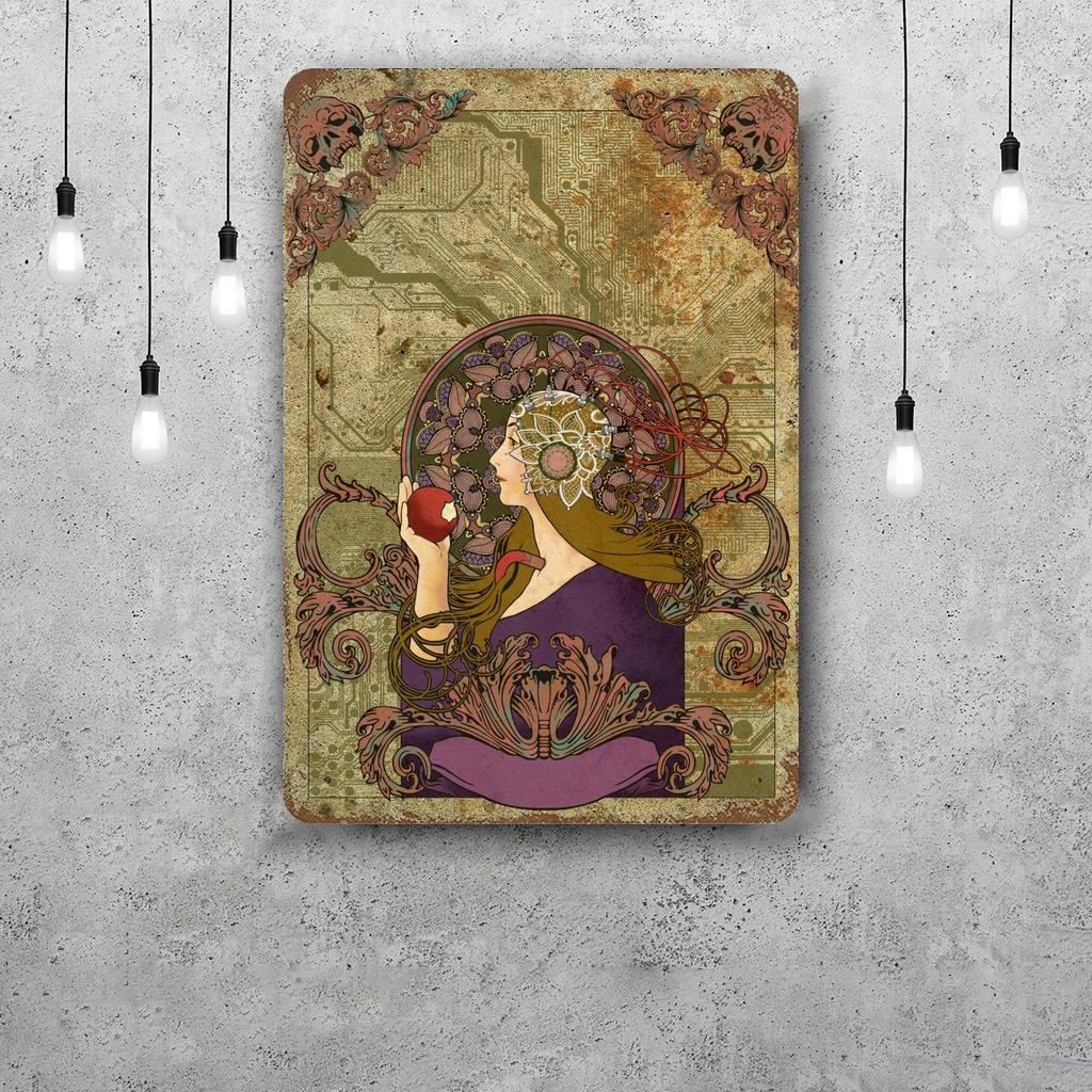 Art Nouveau Classic Poster Rusty Metal Plaque Retro Decorative Plate Bar Man Cave Garage Club Metal Sign Wall Decoration