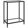 Console Table Transparent 60 X 35 X 75 Cm Tempered Glass