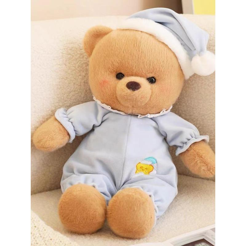 

Cute Little Bear Doll Good Night Pajamas Bear Doll Sleeping Doll Girl Comforting Plush Toys Sleeping with Doll 40cm