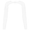 Womens Fishnet Cutout Crop Top O Ring Long Sleeve Sheer Lace Trim Casual Beach Coverup