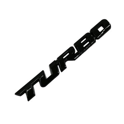 Adesivo emblema lettere TURBO in metallo 3D per auto, distintivo portellone posteriore, decorazione