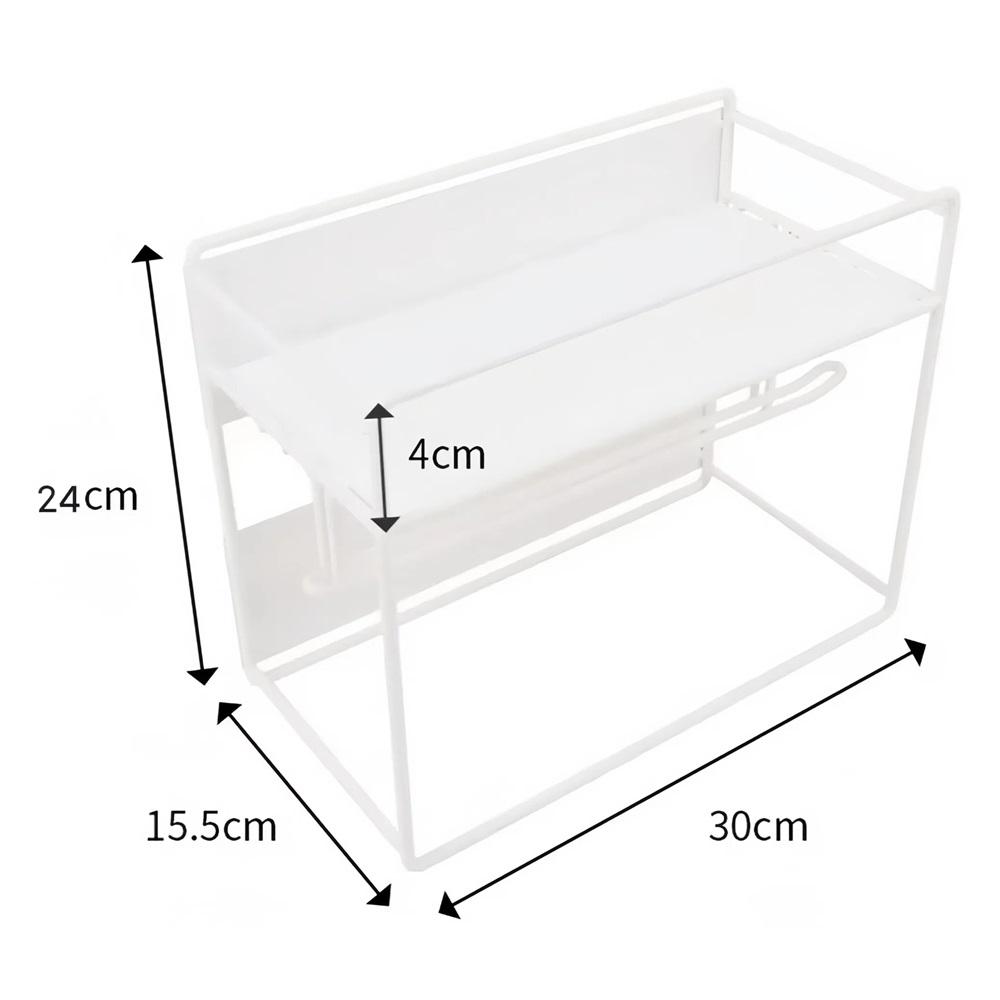 

Магнитная полка для хранения на холодильник, боковое хранение, настенная, совмещенная боковая полка для хранения, многоярусная полка для кухонных принадлежностей и специй 2 layer（tissue holder） белый