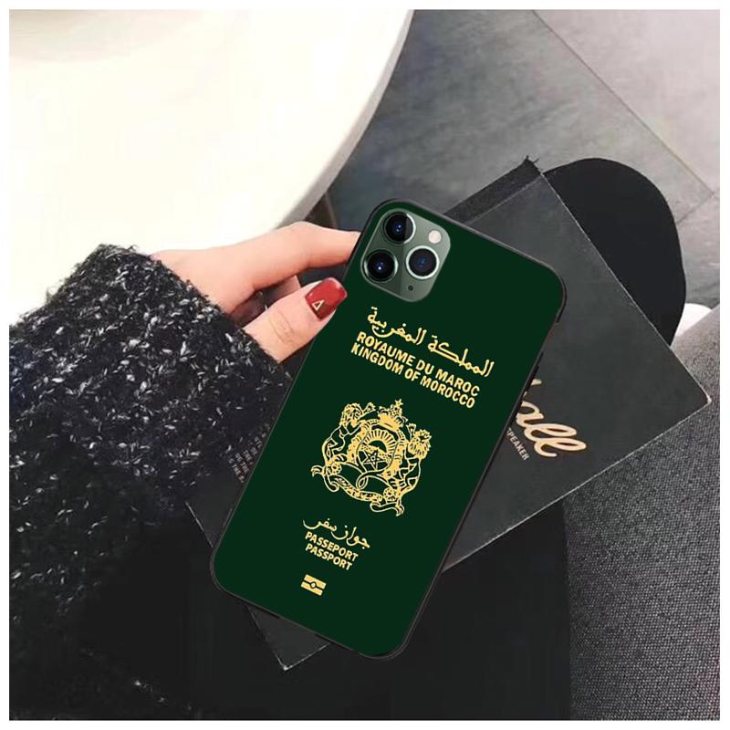 Marokko Flagg våpenskjold Pass Telefonveske For Iphone 14 13 12 Pro Max Deksel For Iphone 11 Pro Max Xs Max Xr Se 8 7 Plus X