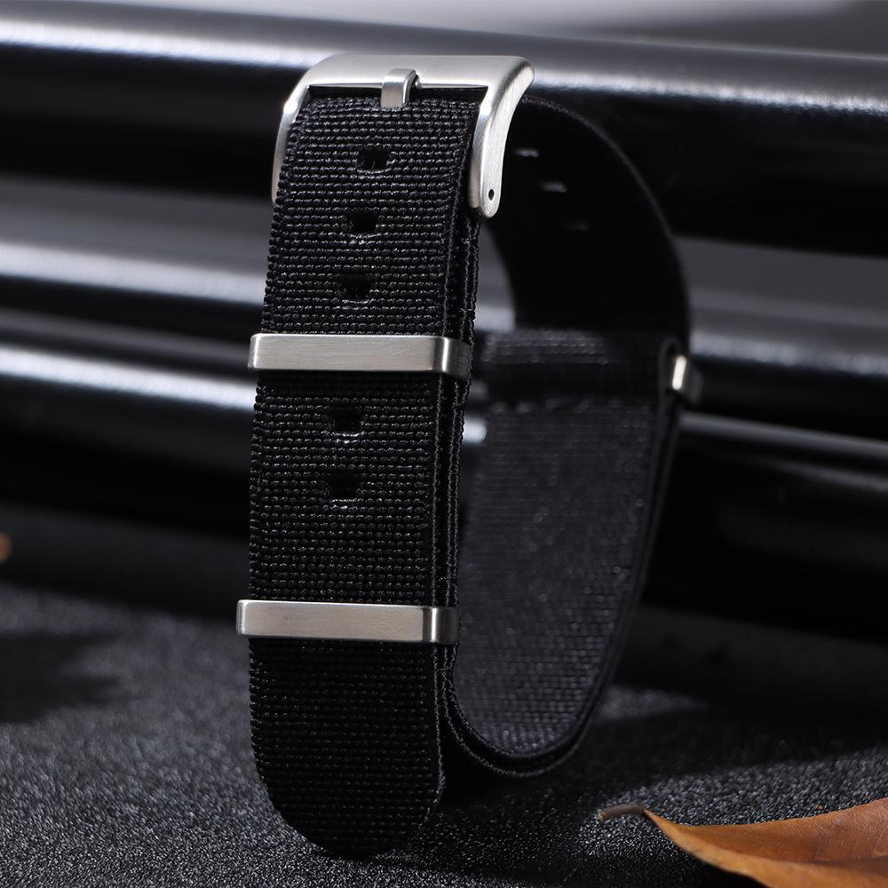 Nylon Watch Strap 18mm 20mm 22mm for Omega Military Sports Fabric Bands Elastic High-density Woven Wristband for Seiko Bracelet