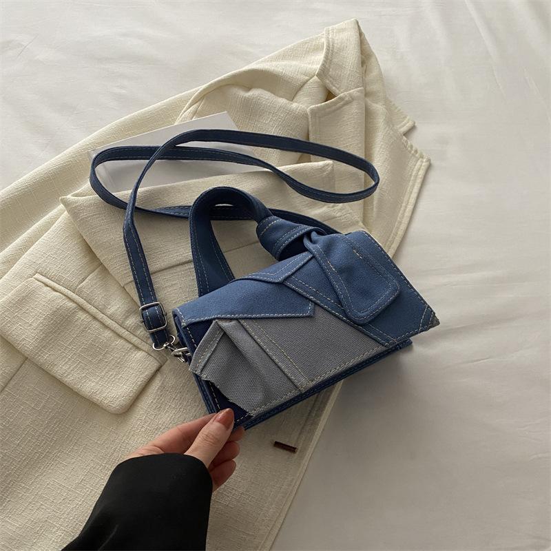 Design-sensuelle Damentasche Neuer Stil der Persönlichkeit Kontrastfarbenes Spleißen Schultertasche Nischendesign Umhängetasche Trendige Handtasche