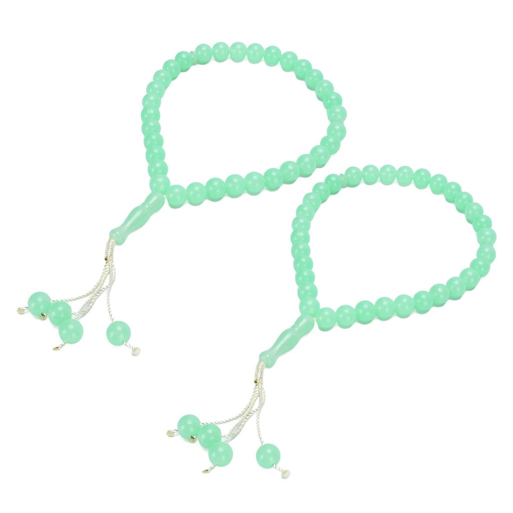 2PCS Tasbih Prayer Beads Portable Plastic Multifunctional 33PCS 12mm Prayer Beads Necklace