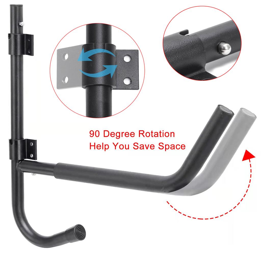 Wall Mount Kayak Paddle Storage Rack 90 degrees  Rotatable Kayak Hanger Folding Kayak Wall Mount Bracket