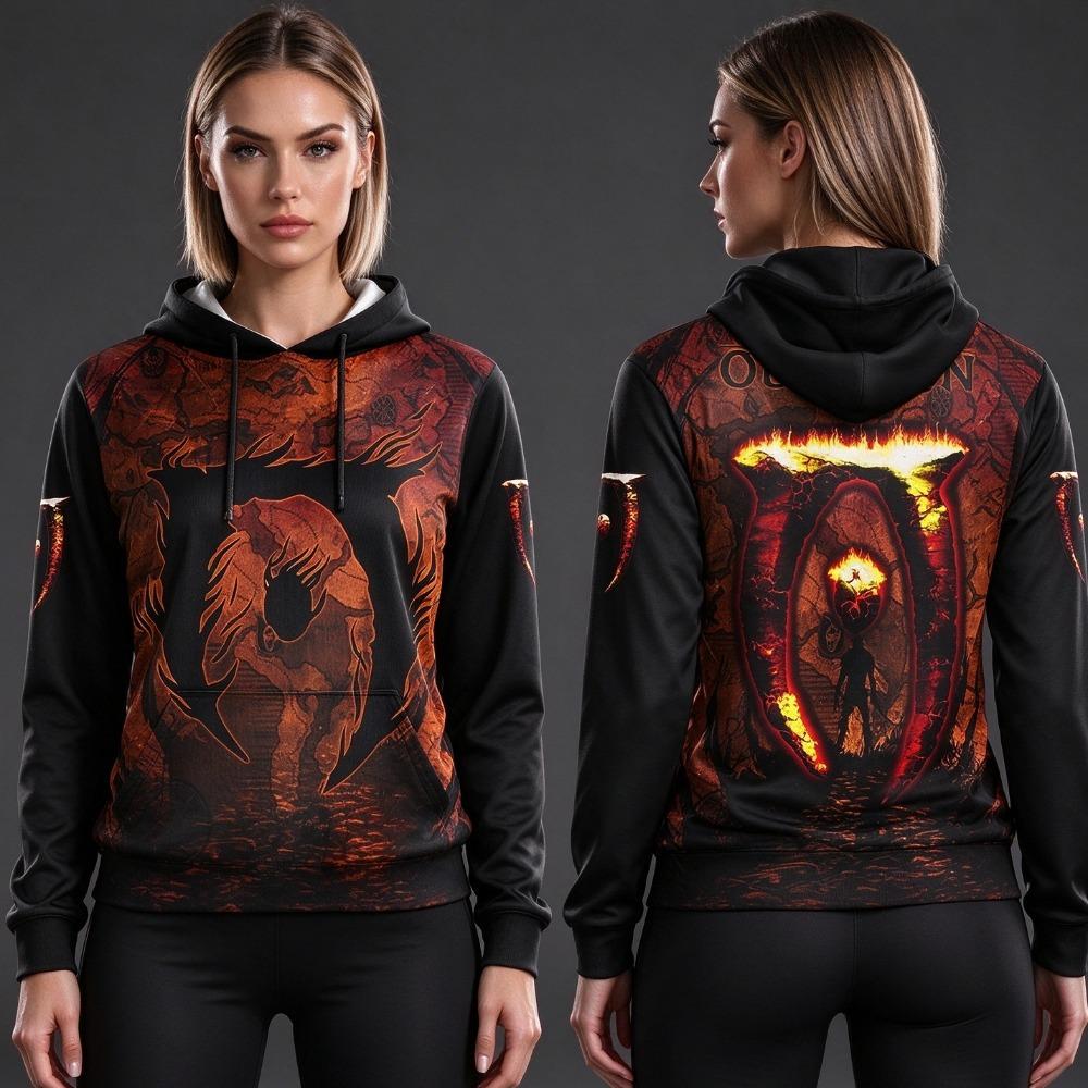 The Elder Scrolls IV Oblivion Game Hoodies Grunge 3D All Over Printed SweatshirtS Unisex Casual Long Sleeve with Hooded Pullover