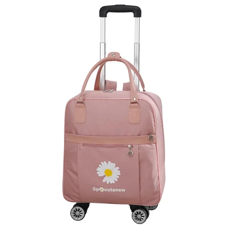 Trolley Travel Bag Universal Wheel Luggage Bag Convenient Boarding Bag Waterproof Backpack Handbag Rolling Trolly Suitcase