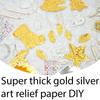 Handmade Foil Paper Craft Kit with Shimmer gold and silver Christmas Engraving Art Ornament Making Kit for Painting Engravi K8B0