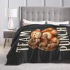 Baby Monkey Punch Team Punch Soft Warm Blanket  Students Plush Throw Blanket Funny Couch Chair Flannel Bedspread Sofa Bed Cover