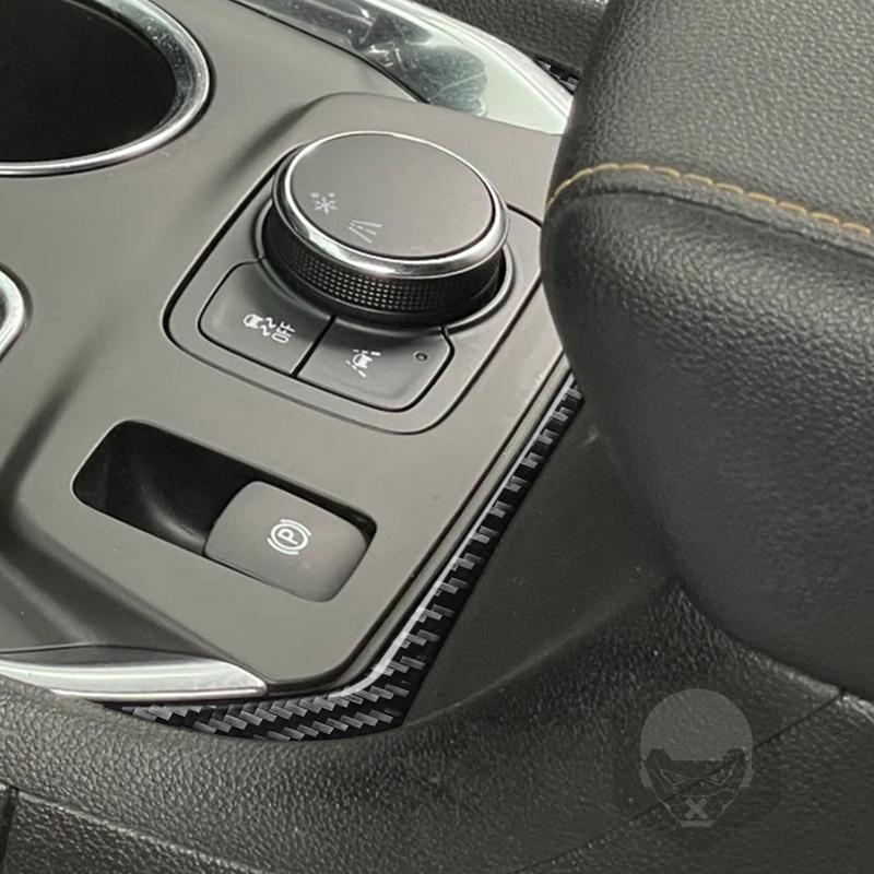 For Chevrolet Traverse RS LT 2018- Real Carbon Fiber Sticker Central Gear Shift Outer Frame Panel Car Accessories Decorative