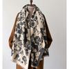 Luxury Brand Cashmere Women Floral Scarf Winter Warm Shawl and Wrap Bandana Pashmina Female Foulard Square Thick Blanket Poncho