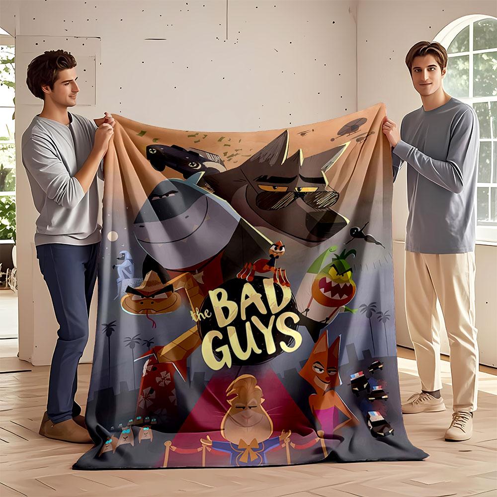 Anthropomorphic Animals In Stylish Outfits with Action and Crime Themes. for All Seasons Blanket Lunch Break Throw Gift