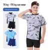 2025 Boys' Summer Swimsuit Set: Stylish Split Swimwear & Trunks for Teens and Kids