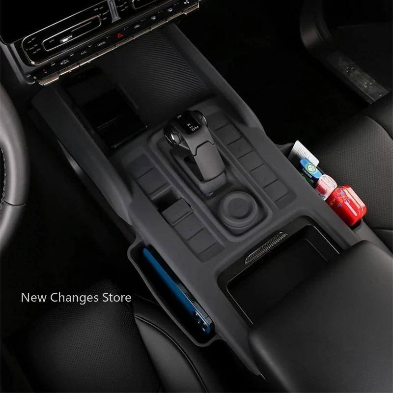Car Styling Central Control Panel Gear Shift Armrest Storage Box Water Cup Pad Dust Cover Accessories For GWM Haval H9 2024+