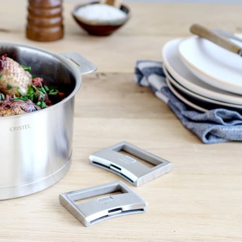 CRISTEL Grip, Silver Strate Handle for CRISTEL Knives, Made In France [Official Japanese Product]