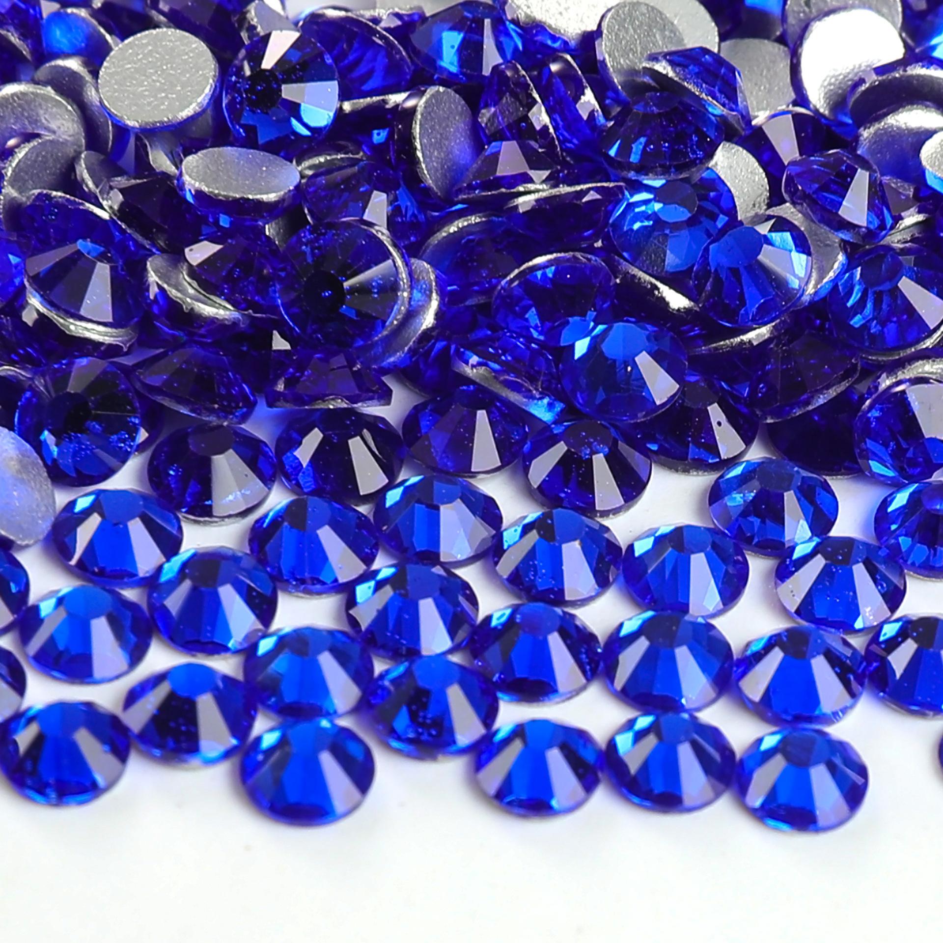 

Weichen Стразы Плоское дно Алмазный маникюр Алмазный стеклянный кристалл Круглый Diy Наклейка Алмазные ювелирные изделия Аксессуары SS12 #1440 темно-синий