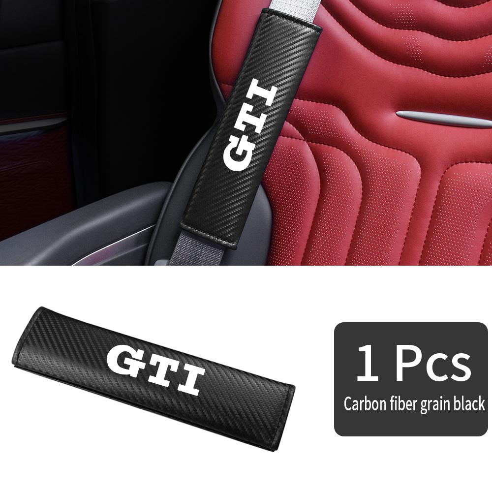 2026 Hot Sticker Car Seatbelt Shoulder Protector Cover Carbon Fiber Safety Belt Shoulder Cover Padding Pad For VW Volkswagen GTI