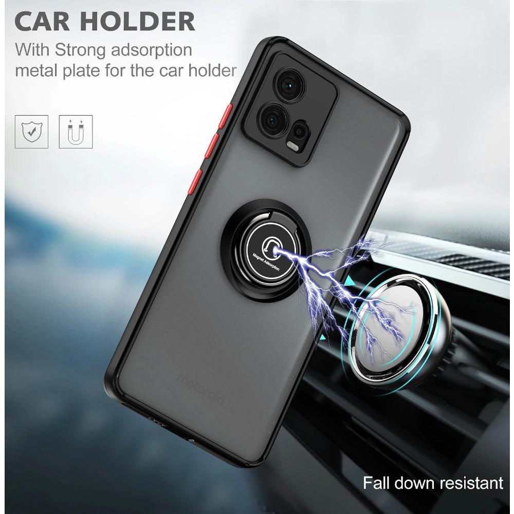 Armor Matte Case for Motorola Moto Edge 40 Neo Edge 30 Fusion Ultra Cover Ring Magnetic Holder Stand Business Full Protection