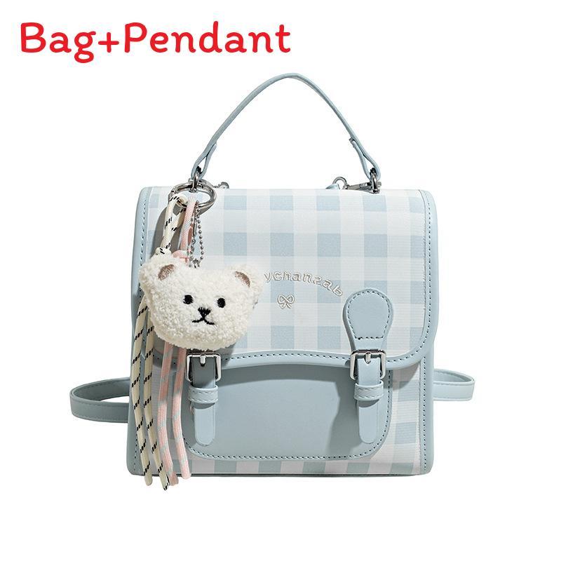 Pu Karierte Muster Ein Schultertasche Für Den Täglichen Gebrauch Damen Mode Handtasche