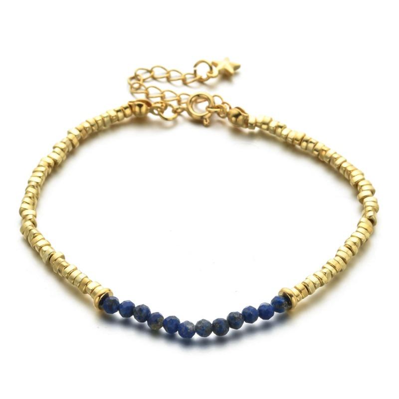 Stone Beaded Bracelet Girls Creative Electroplated Stone Crystal Bracelet