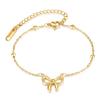 Elegant Bowknot Necklace Titanium Steel Bowknot Pendant Necklaces Butterfly Bow Clavicle Chain Party Jewelry for Women