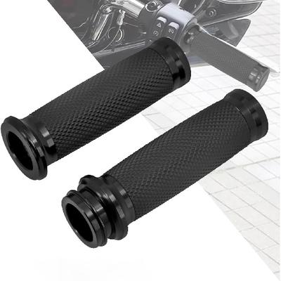 HDBUBALUS Poignées de Guidon Électroniques 1" Defiance 25mm Convient pour Harley Touring Street Glide Road King Road Glide Electra Glide