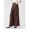 JUZUI Elegant Commuter 100% Linen Straight-Leg Trousers for Women