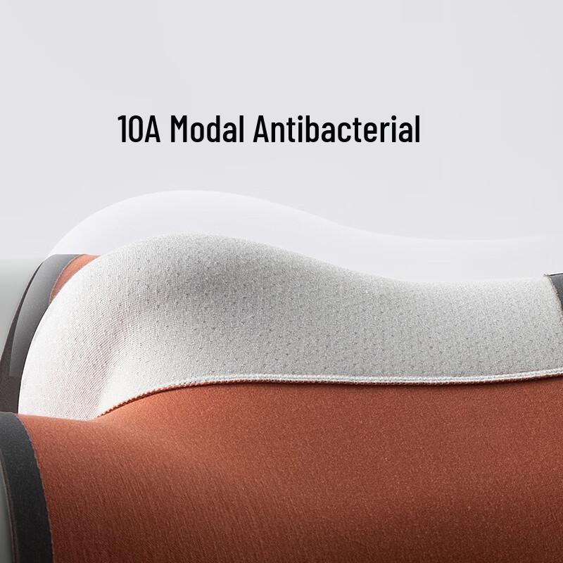 100S Modal Men's Antibacterial Seamless Breathable Boxer Briefs (3-Pack)