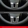 Carbon Fiber Steering Wheel Badge & Lower Bumper Sticker for VW Magotan CC 12-18 Interior