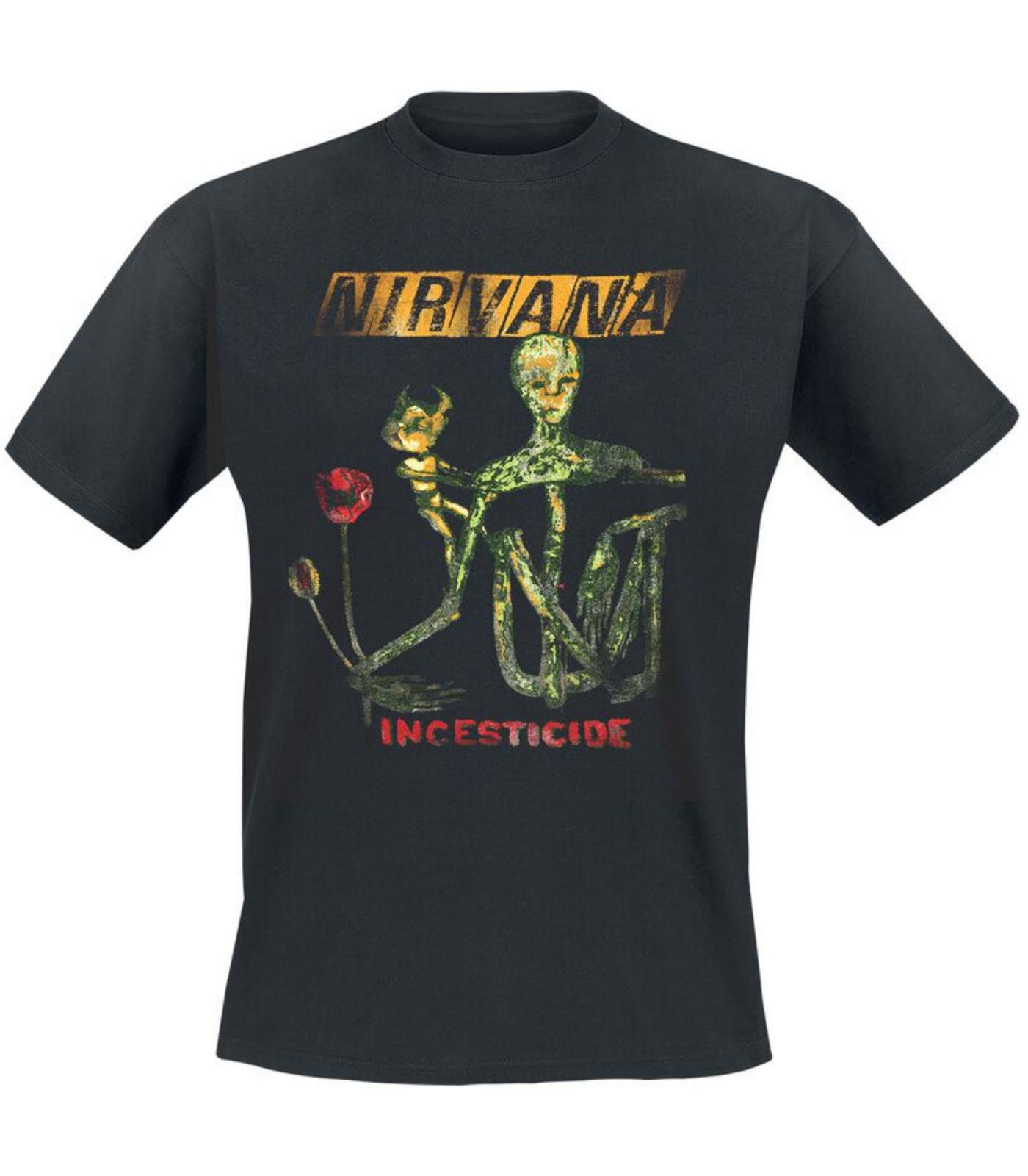 

Reformant Incesticide T-Shirt Mens Womens Tees Top black by Nirvana Round Neck 100% Cotton S