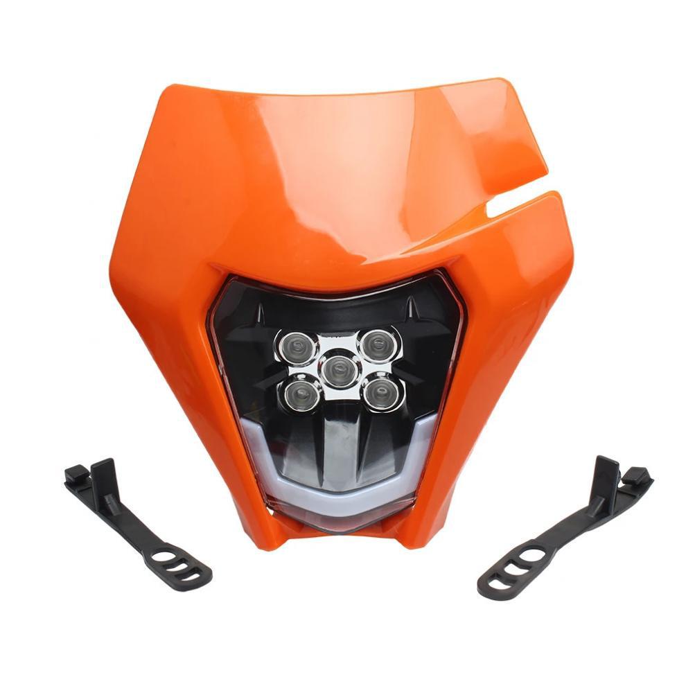

KTM Off-road Motorcycle LED Headlight with 5 Beads for XC-W, EXC, EXC-F Models помаранчевий