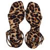 Zara Casual Versatile High Heel Sandals Women sandals Leopard-Print 12342410195