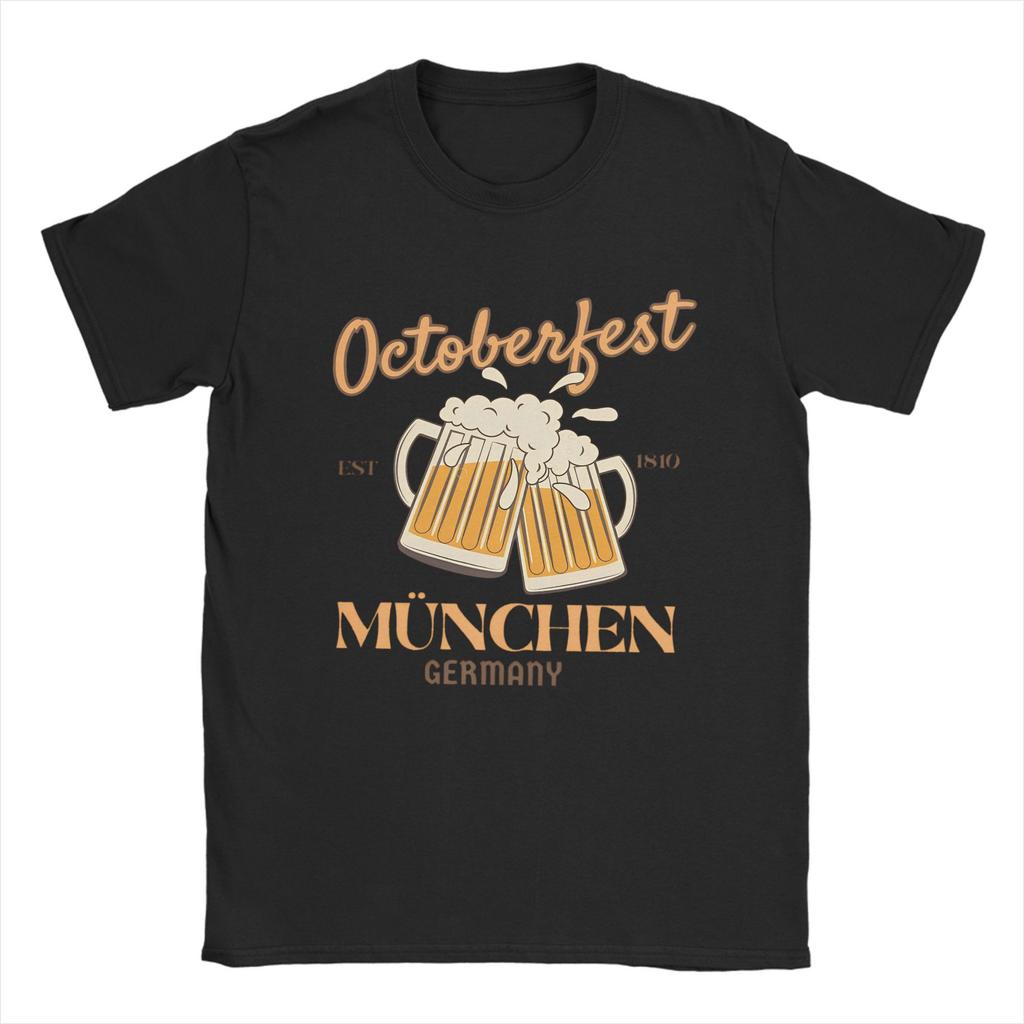 Mnichovský Oktoberfest Pánská trička 100% bavlna Volnočasová trička Kulatý výstřih Tričko Krátký rukáv Topy 6XL