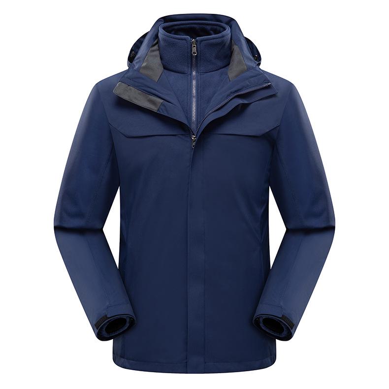 Men's 3-in-1 Waterproof Windproof Mountaineering Suit with Detachable Liner