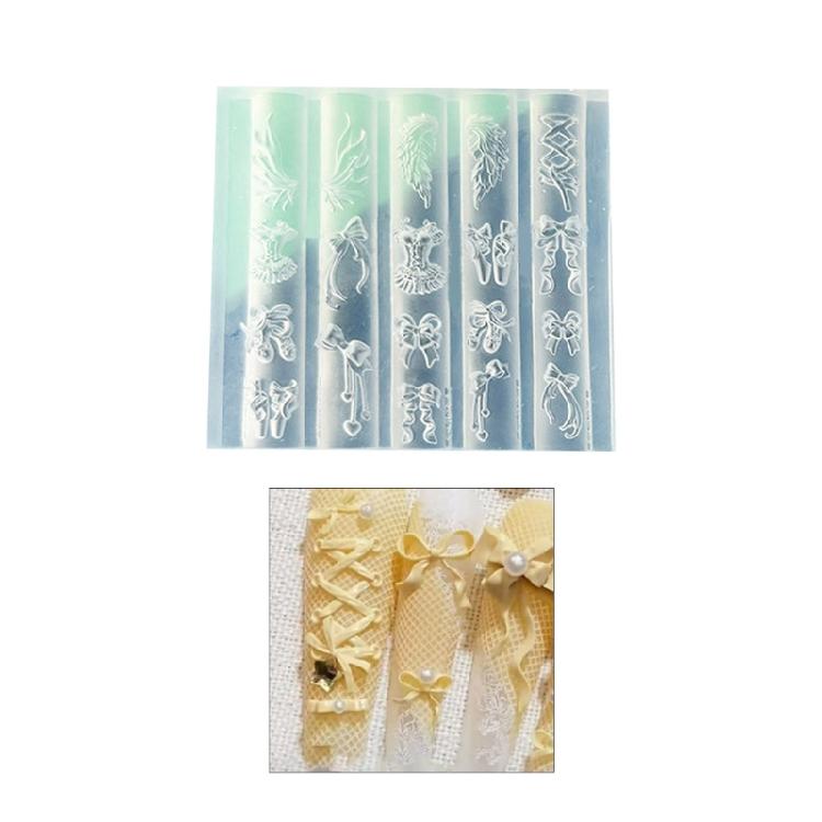 Nail Art Silicone Mold Bowknot Theme Manicure Training Tool Professional Manicure Supplies Perfect for Various Occasion