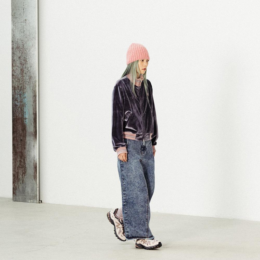 999Hyumeoniti Full Length Denim Skirt (Stone Black)