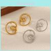 Geometric Stainless Steel Ear Studs For Women With Modern Design Perfect For Autumn