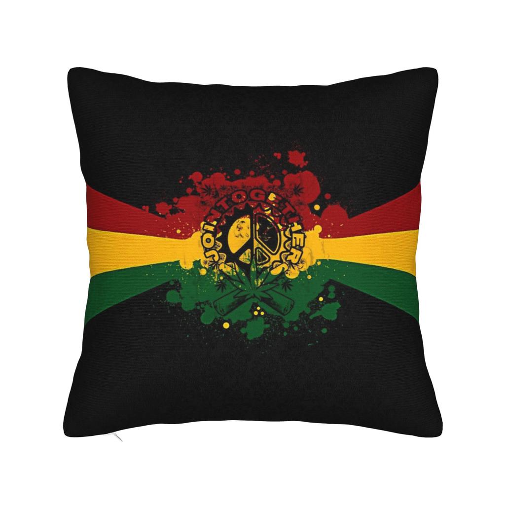 Flag of Reggae of Jamaica Pillowcase Polyester Cushion Cover Decorative Rasta  Pillow Case Cover Home Wholesale 40X40cm