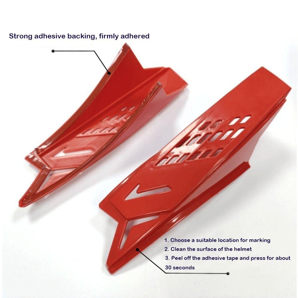 2Pcs Motorbike Bike Helmet Ears Universal Self-adhesive Plastic Helmet Decorative Accessories Motocross Racing Mohawk Horns