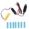 QC3.0 To 5V-12V AA Dummy Battery Power Supply Cable with ON OFF Switch Replace 4-8pcs AA Battery for Remotes Toys Lamp