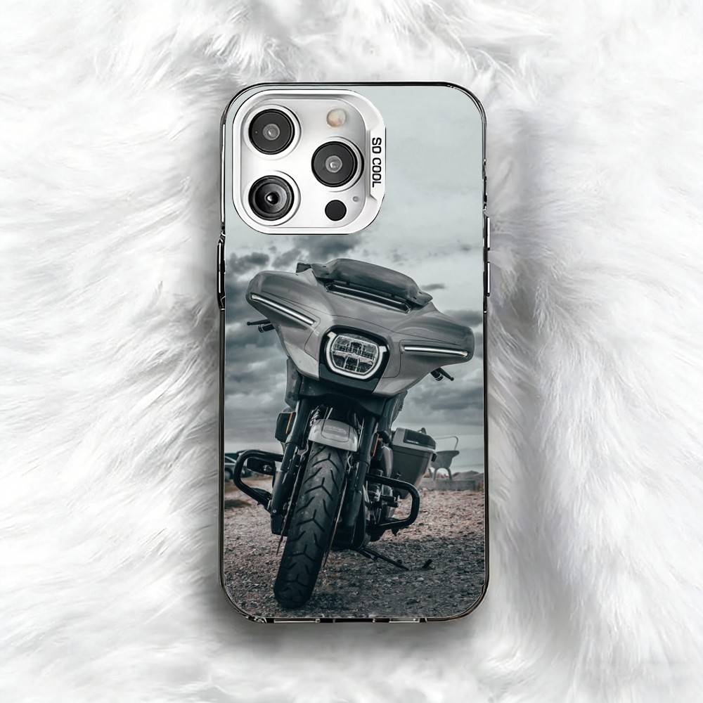 Classic Motorcycle S-Street G-Glide CVO Phone Case For iPhone 16 17 15 14 12 13 Pro Max Black Color Shockproof Cover
