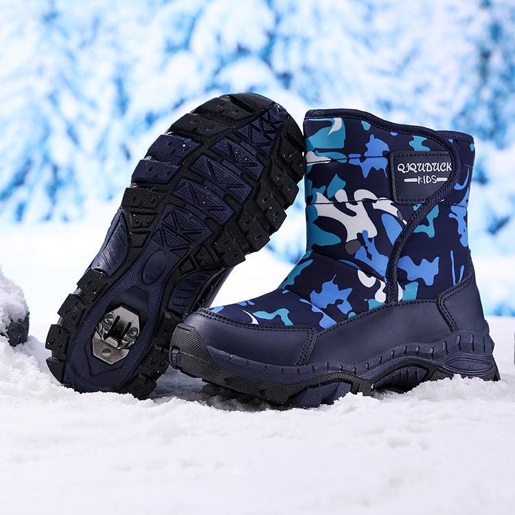Botas de Invierno para Niños 2024: Algodón Grueso, Garras de Acero, Resistente al Frío para Niños y Niñas