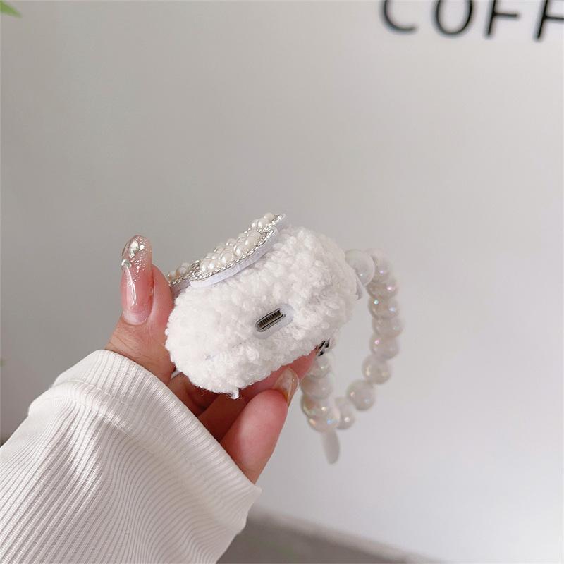 Cute Cartoon Plush Earphone Cover Airpods4 Is Suitable for Apple Bluetooth Pro2 3rd Generation Protection Soft Case Autumn and Winter Women