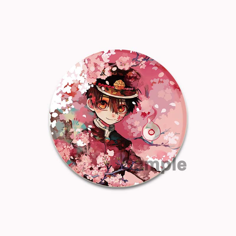 

32/44/58 мм аниме-булавки Ханако Кун в виде туалета, круглые мультяшные броши-защелки для рюкзака, одежды, аксессуаров, коллекции, украшения для значков 44mm