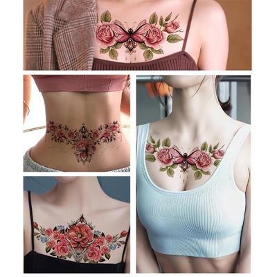 Underboob Tattoo Temporary Tattoo Stickers On Chest Waist Waterproof Body