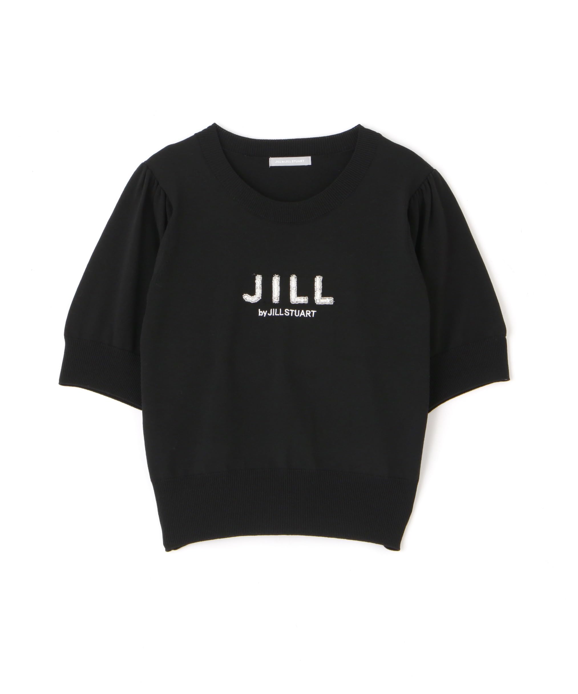 

Топ трикотажный Jill by Jill Stuart с рукавами-буфами и мини-логотипом из жемчуга