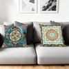 Cushion Cover Silky Short Plush Home Sofa Cushion Cover - Invisible Zipper Home Decoration Dunhuang patterns