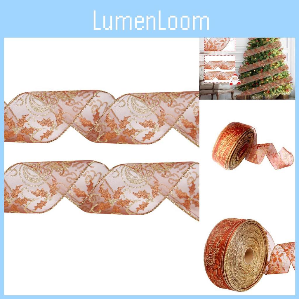 Versatile 200cm Coffee Color Christmas Ribbon Suitable For Tree Ornaments And Crafts